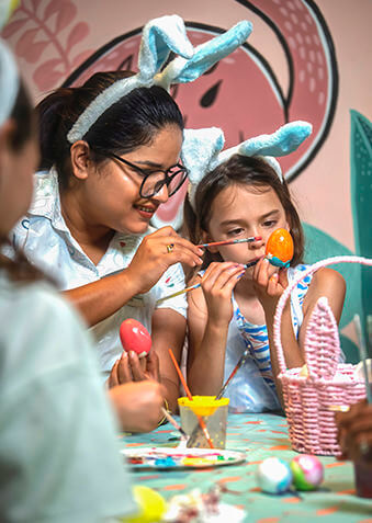 Так готовятся к пасхе в клубе Family & Kid's Hub