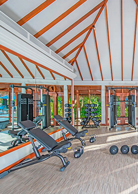 В Naladhu есть прекрасно оборудованный фитнес-зал