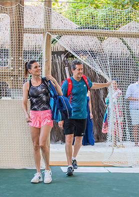 Звезды тенниса Jonas Bjorkman и Agnieszka Radwanska в Soneva Fushi