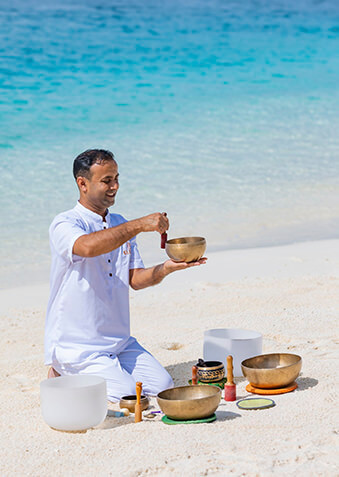 Дуэт поющих тибетских чаш и ласкового прибоя