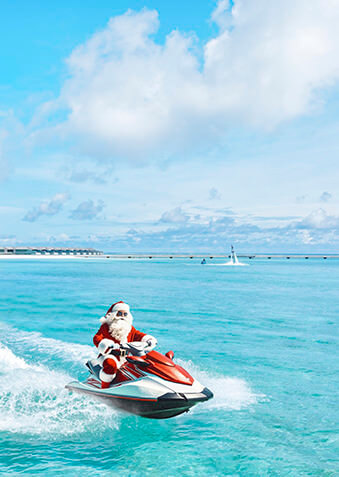 Санта-Клаус на аквабайке – это так по-мальдивски!